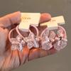 8PCS Pink Sparkling Diamond Rabbit Hair Accessory for Ladies, Cute Sequins, Star Hair Clip, Hair Loop, BB Clip, Bangs Hair Clip