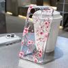 Painted Cherry Blossom Pattern Phone Case For iPhone 17 16 15 Pro Max 14 13 12 11 XS X XR 7 8 Plus 16E 17 Air Transparent Cover