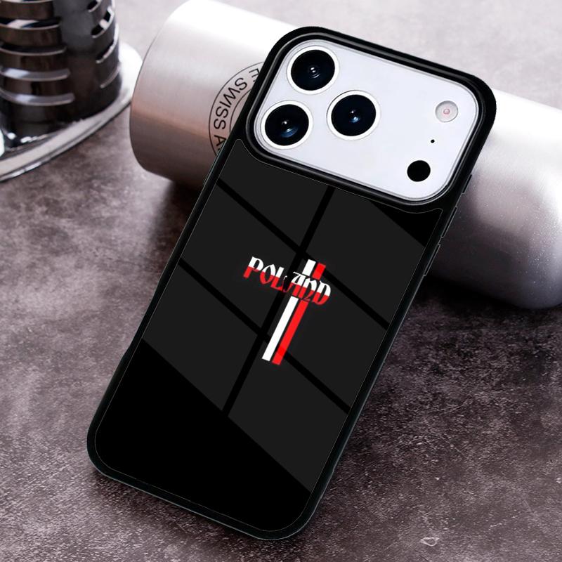 Poland Flag Phone Case for iPhone 17 16 15 Pro Max Air 14 13 12 11 Plus Shockproof Capa Cover