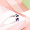 Edelstahl Böser Blick Verstellbare Ringe Bohemian Ethnischer Emaille Blauer Blick Fingerring für Damen Türkei Schmuck Geschenk