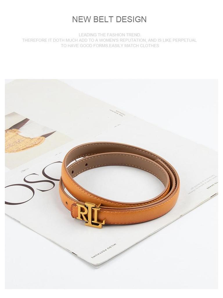 Damen Echter Leder Skinny Taillengürtel - Vielseitige Dekoration für Jeans und Freizeithosen.