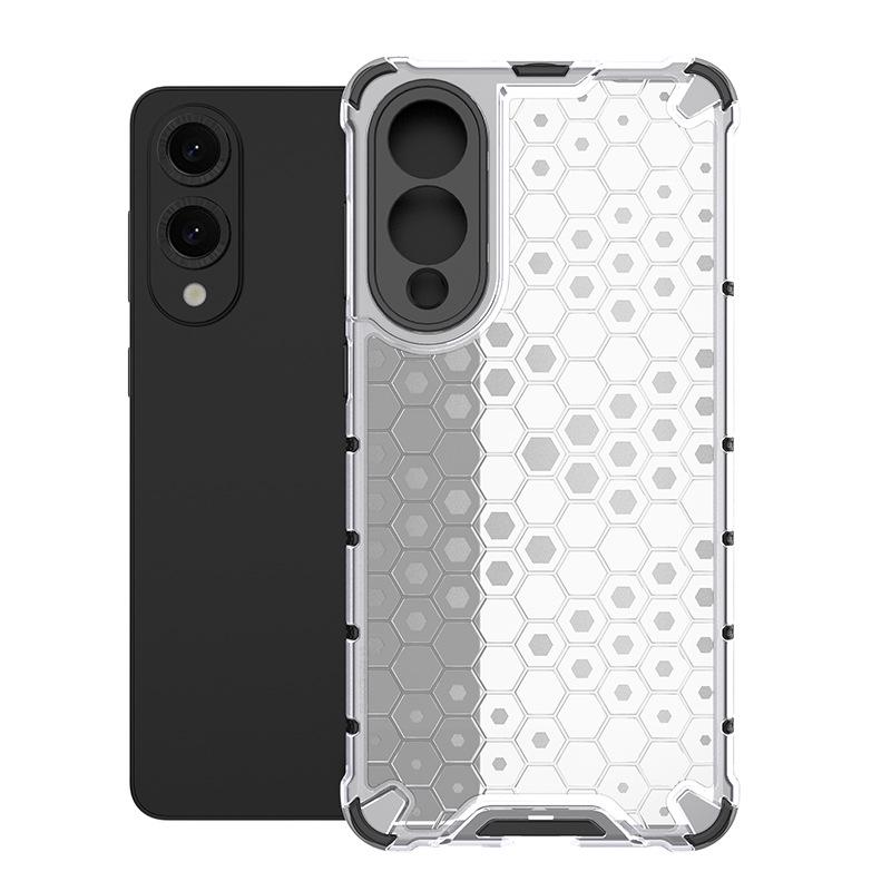 Samsung S25 EDGE Honeycomb Odvod tepla Poloprůhledný Airbag Ochranný proti pádu