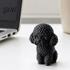 Artistic Pet Memorial 3D Printed Cute Teddy Dog Statue Mini Poodle Figurine