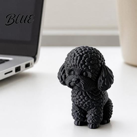 Artistic Pet Memorial 3D Printed Cute Teddy Dog Statue Mini Poodle Figurine