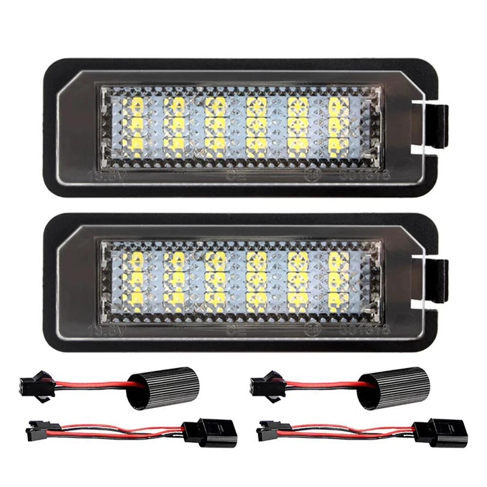 1/2PCS Car Rear LED License Number Plate Light Lamp CANbus For VW Passat B6 CC Eos Golf 4 5 6 7 MK7 Polo Superb Seat Leon Altea