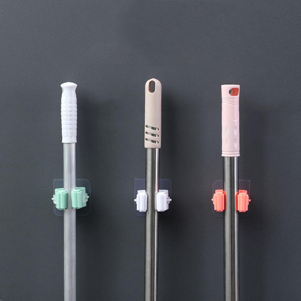 Wall Mounted Mop Organizer Holder Broom Hanger Waterproof Storage Hook for Bathroom Kitchen Home Hanging Space Saving