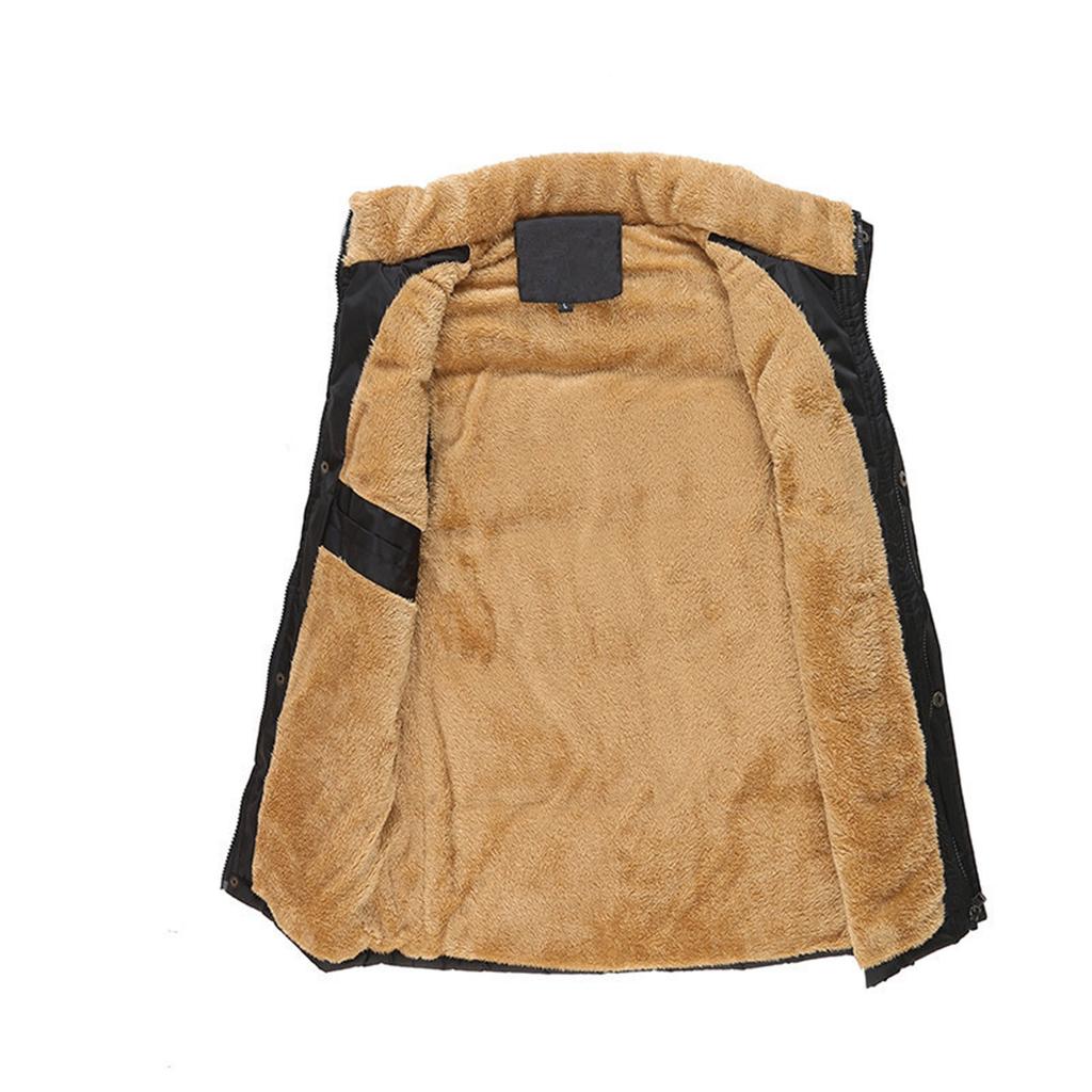 Men Casual Winter Warm Zipper Sleeveless Vest Jacket Coat Outwear Tops