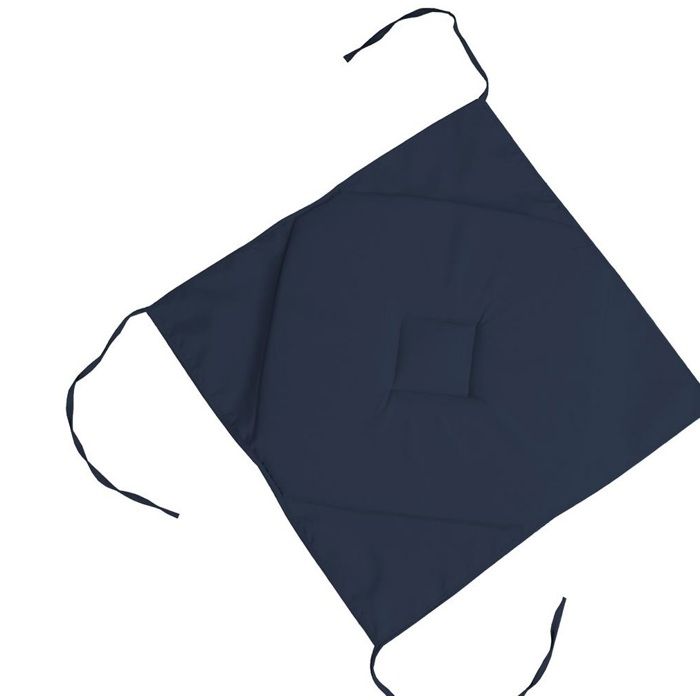 Galette de chaise - EDEN - 4 rabats - 40 x 40 cm - bleu marine - polyester