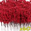 Artificial Red Foam Berries Bouquet Simulation Holly Berry Fake Flowers Xmas New Year Table Ornaments Indoor Outdoor Home Decor