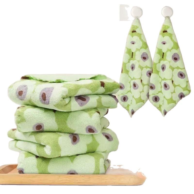 Macaron Series Absorbent Soft Coral Fleece Dishcloth: Thick, Multi-use Towel for Kitchen, Bedroom, Living Room, Hotel