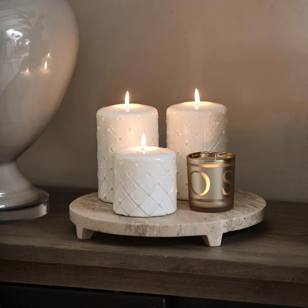 Świeca Biała Rm Pillar Wys. 10Cm Riviera Maison