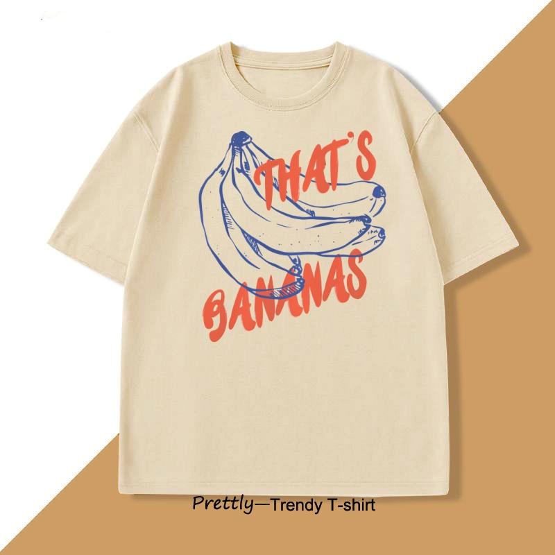 Banana Fruit T Shirt Retro Graphic Tee Funny Fruit Food Tshirt Women Men Summer Casual Short Sleeve Tee Shirt Cotton Clothing