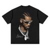 Amerikanischer Profi-Basketballstar Muster Bedrucktes T-Shirt Trend Lässig Locker 100% Baumwolle Rundhals Kurzarm-T-Shirt