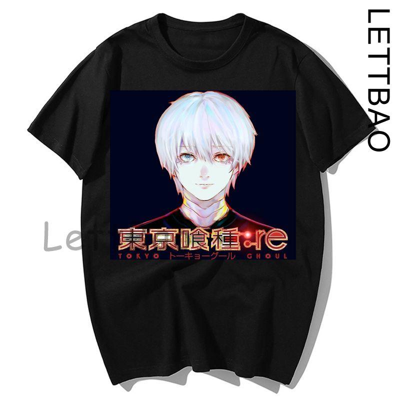 Casual Tops Japan Anime Tokyo Ghoul Funimation Kaneki Ken Cartoon Loose T Shirt Harajuku Punk Cool