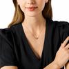 Emporio Armani Triangle Eagle Simple High-end Steel Necklace Earrings Women's Rose Gold EGS3121SET