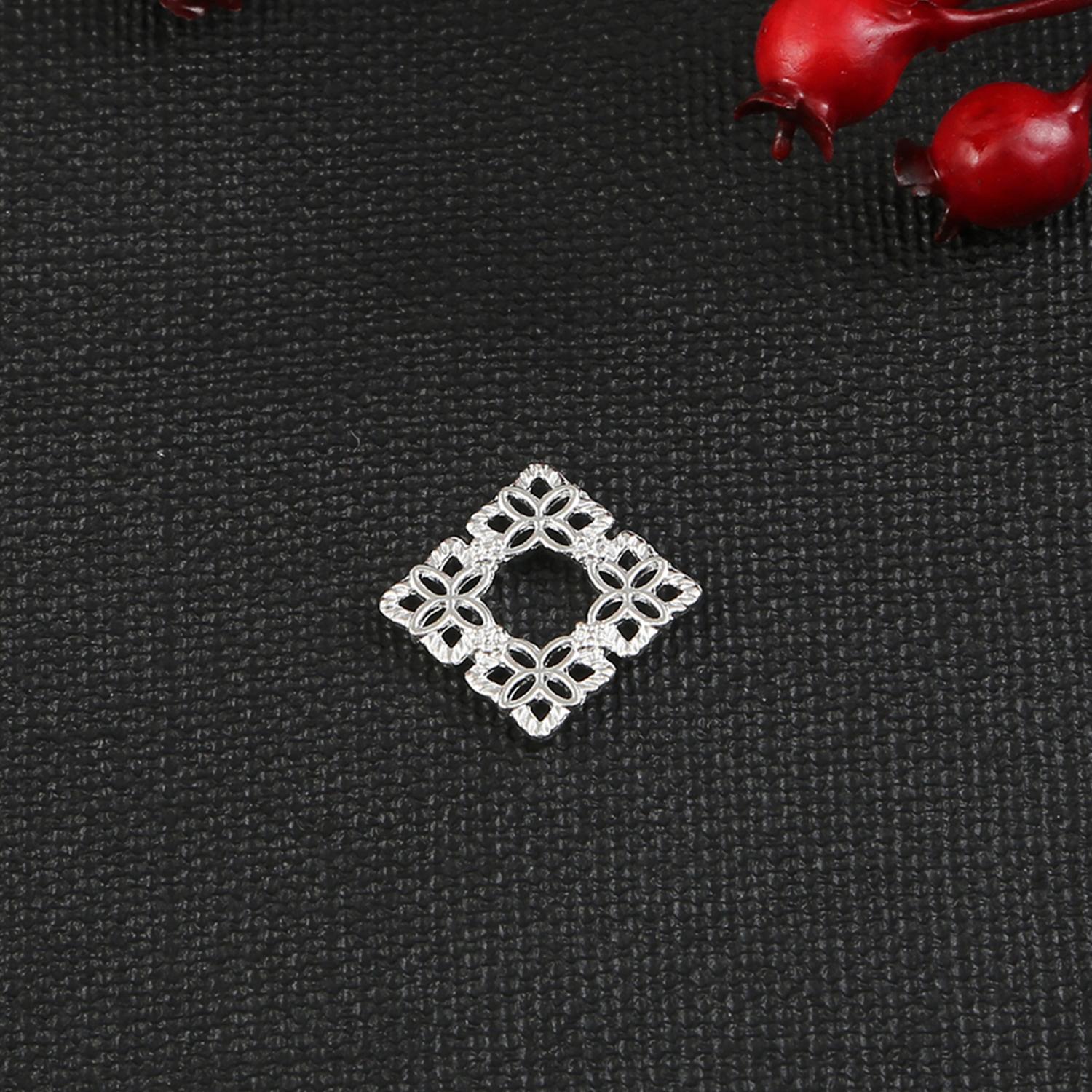 

10 шт. металлические соединители, очаровательные аксессуары для ювелирных изделий «сделай сам», принадлежности для изготовления ювелирных изделий 15×15mm серебряный