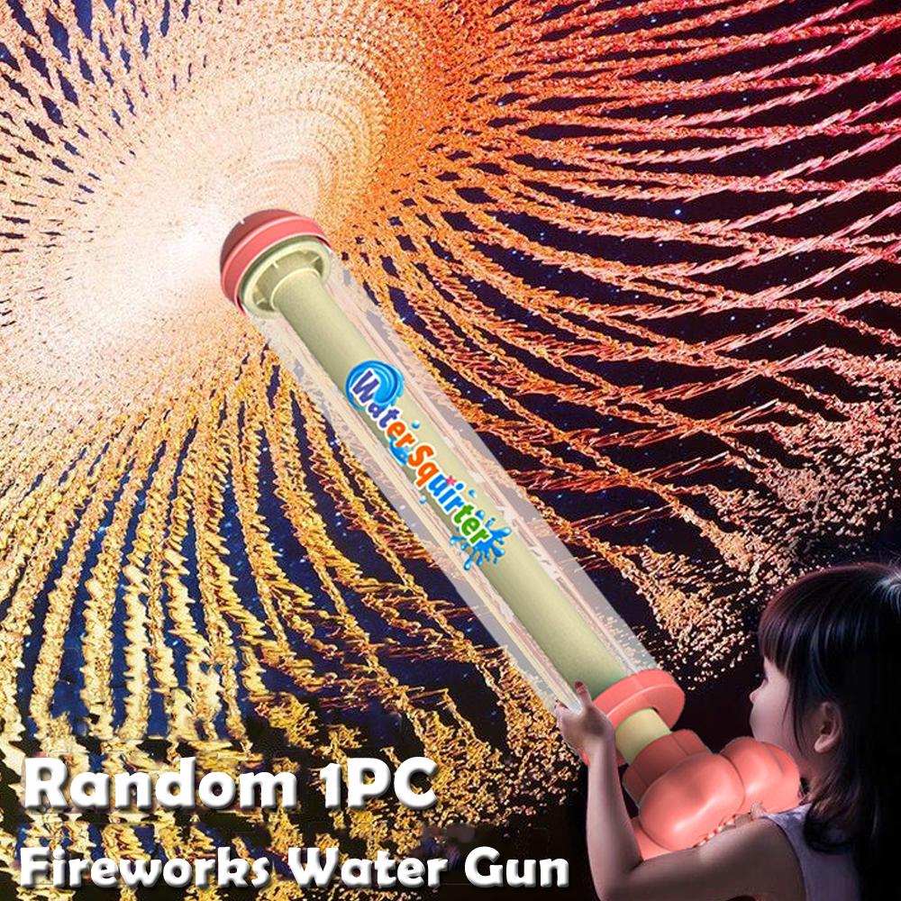 Feuerwerk Wasserpistole Ausziehbare Wasserpistolen für Erwachsene Kinder Poolparty Foto Requisiten Sommer Outdoor Wasserspielzeug für Kinder