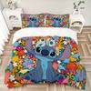 3Pcs Stitch Floral Paradise Bedding Sets For All Sizes New 3D Printed Bed Cover Comforter Duvet Cover Pillowcase Bedroom Decoration