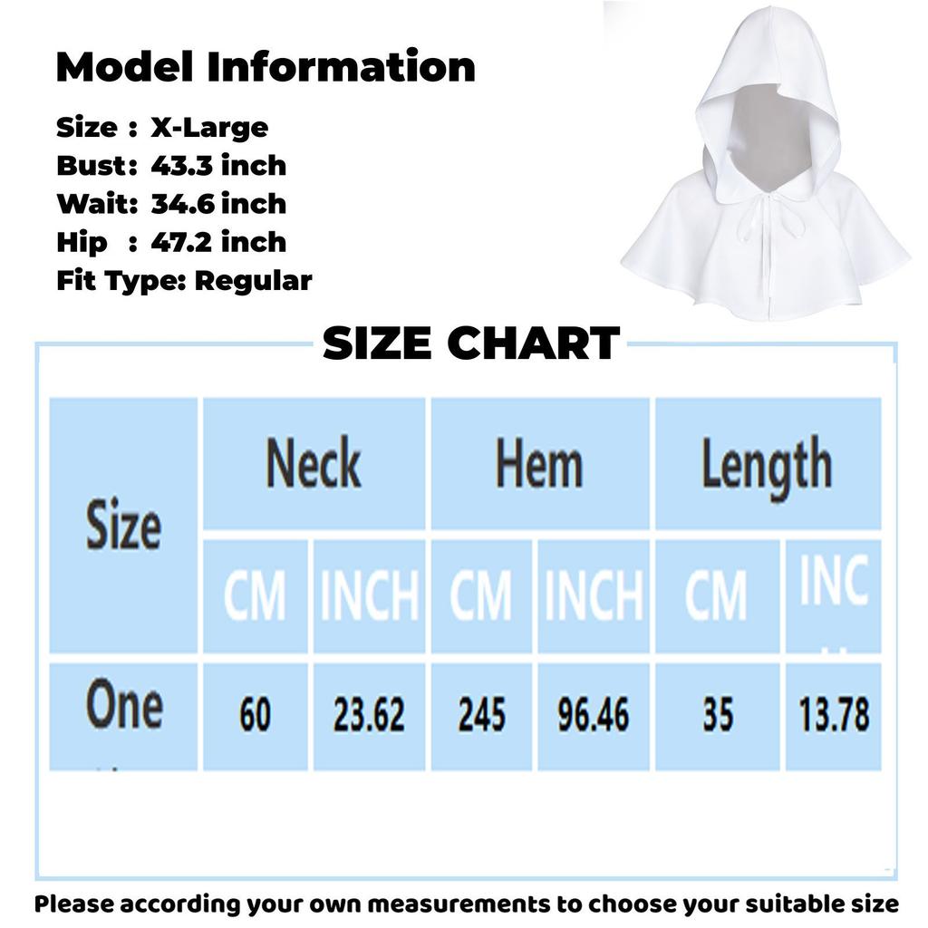 Hexen-Zauberer, ausgefallener Punk-Umhang, Gothic, Cosplay, Halloween-Kostüm für Erwachsene, mit Kapuze, Vampir, Teufel, Cape, Unisex, Requisiten, Party, Verkleidung