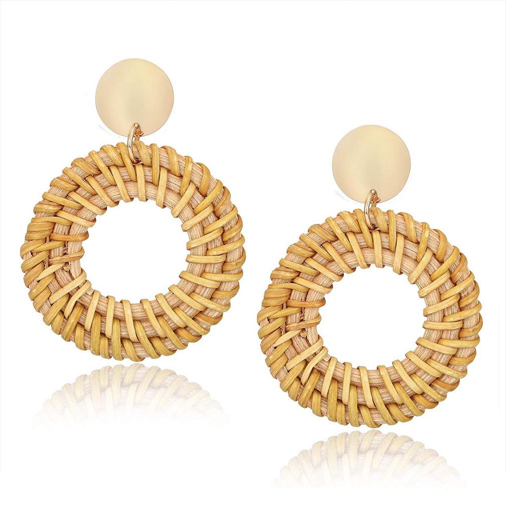New Fashion Round Occident Clip On Earrings For Women Geometric Round Earring Wedding Jewelry
