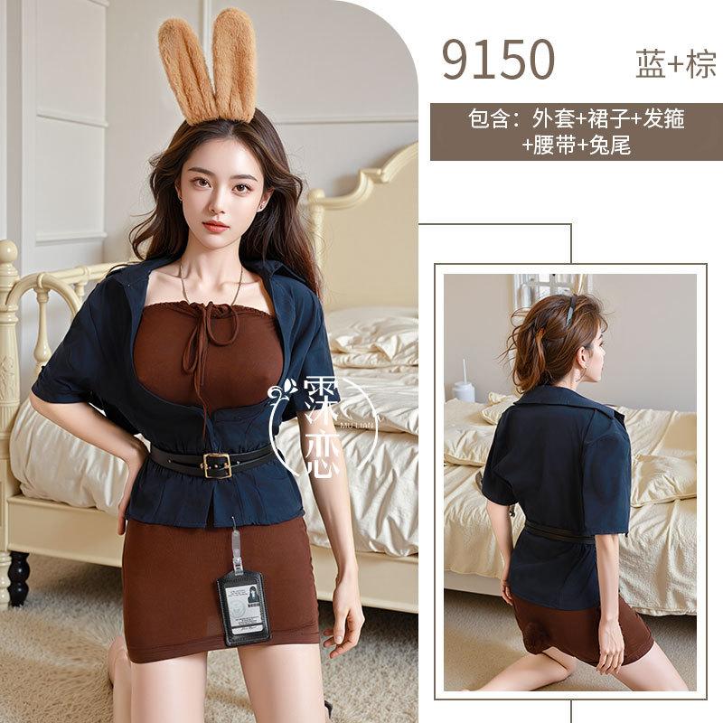 Sexy Lingerie Passion Bunny Uniform Seduction Hot Workplace Secretary Cosplay Hip Wrap Skirt