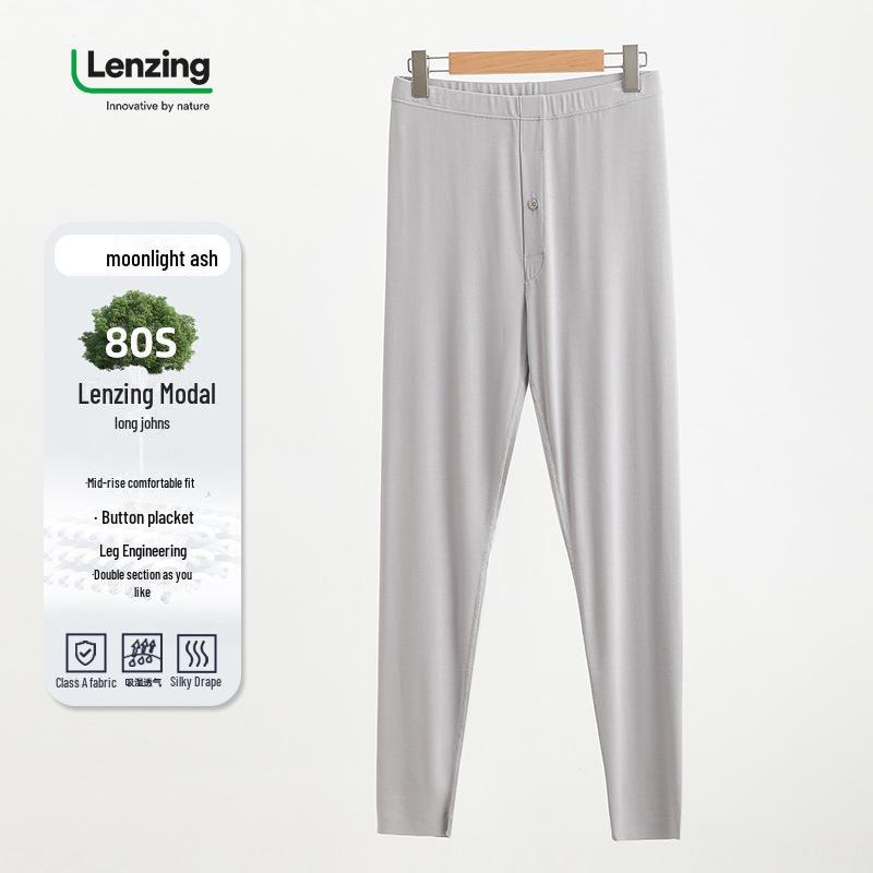 Men's V-Neck Thermal Underwear Set – Modal Autumn Top and Pants 