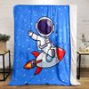 Astronaut On Rocket Adventure Print Blanket Soft and Cozy Perfect for the Living Room Bed Sofa or a Nap,gift