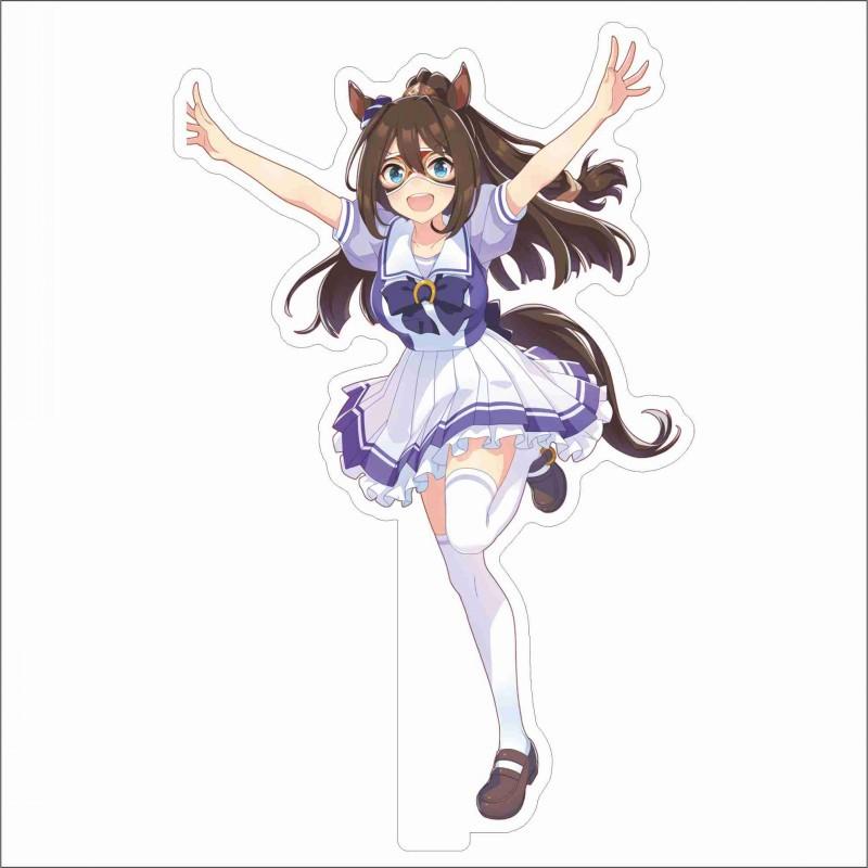 Japan Beautiful Derbil 15 Cm Cartoon Characters Acrylic Double-sided Stand Model Kawaii Cute Office Decoration Panel Permanent Recording Fans