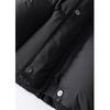 Autumn and winter new hooded black down jacket women's thickened warm white goose down small casual jacket