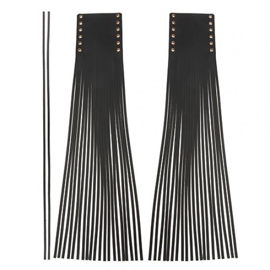 

7/8 25 мм мотоциклетные ручки из искусственной кожи с бахромой накладки на руль для Harley Dyna для Indian Chief Винтаж чёрный