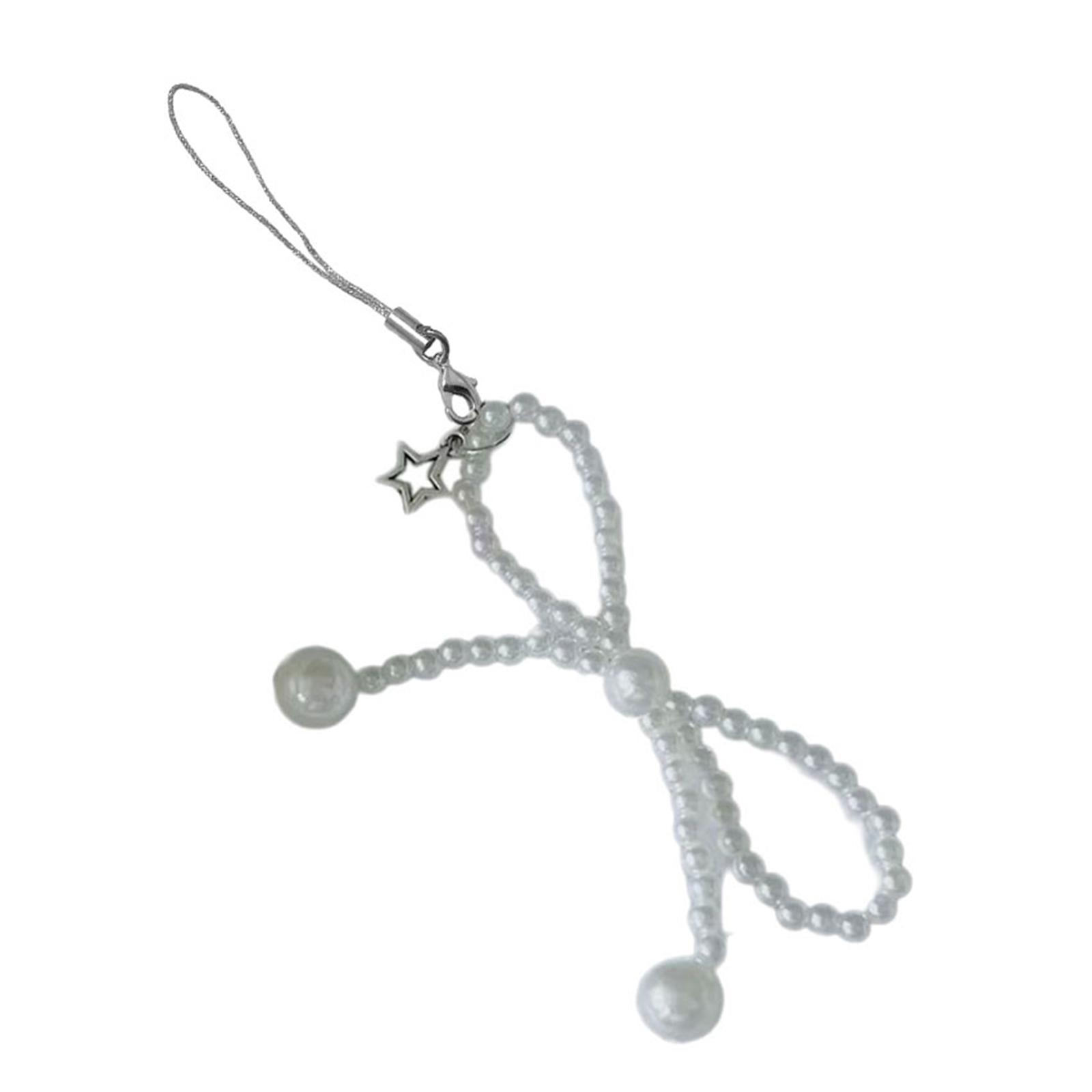 

Персонализированный кулон для телефона, украшение, шикарный бисерный бант, брелок для ключей, кулон, практичный ремешок для телефона, цепочка 1