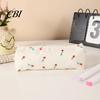 Girls Pencil Case Cute Floral Case, Mini Cotton Pouch for Pens Pencils Erasers, Lightweight Zipper Storage Bag Students, Kawaii Stationery Organizer