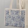 Tote Bag for Women In Spring and Summer New Sea Salt Blue Jacquard Cloth Shoulder Bag Large Capacity Commuting Bag