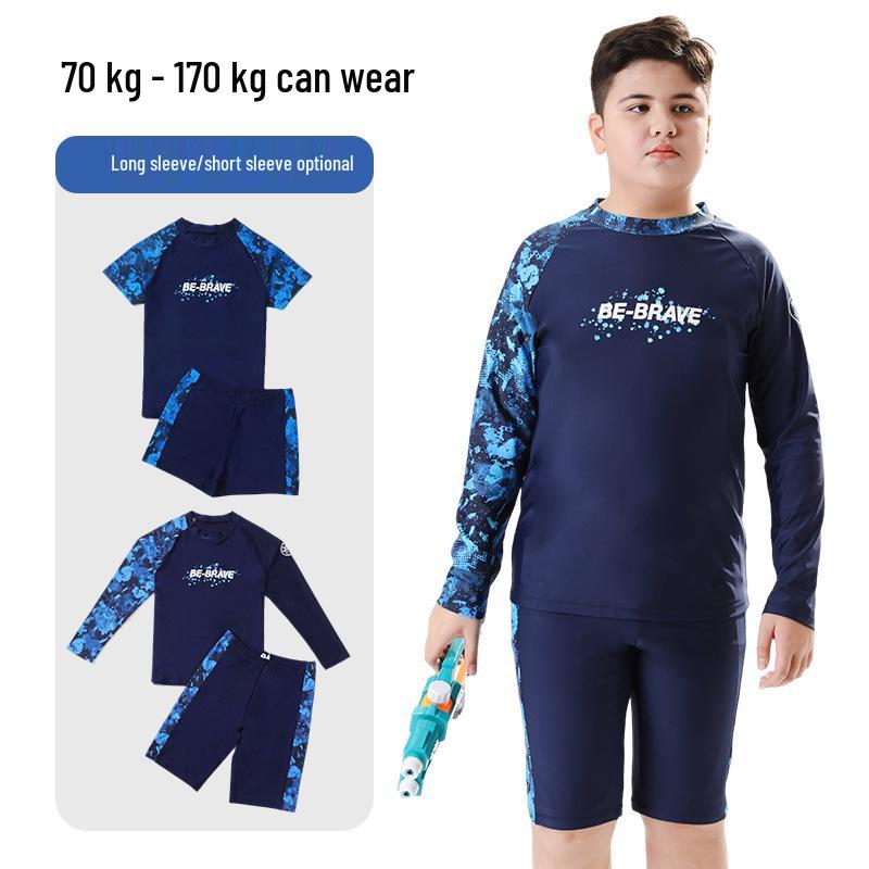 

2025 Boys Plus Size Two-Piece Swimsuit Set 140