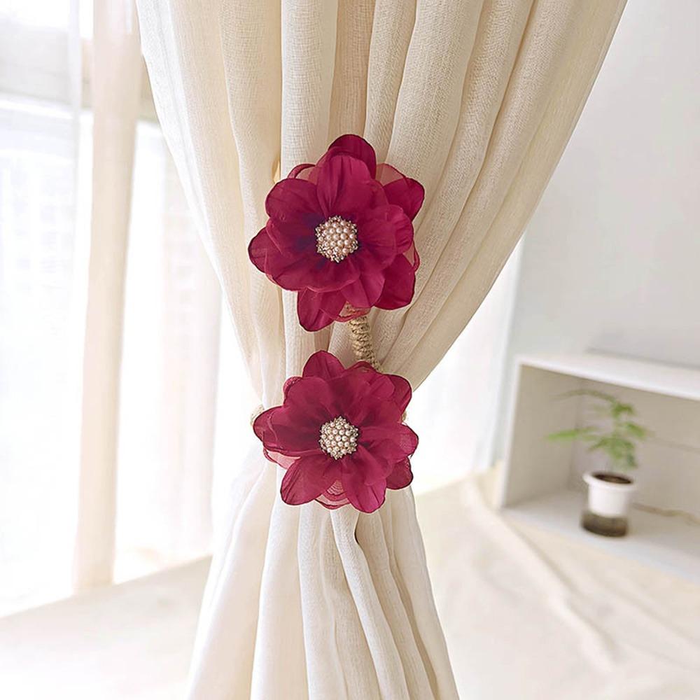 

Flower Shape Curtain Buckles Twist Bough Rope Curtain Fixer Clip Curtain Strap Home Decoration вино красного