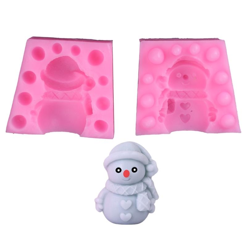 Christmas Snowman Silicone Molds for Candle Soap Christmas Decorations Home Ornaments Epoxy Resin Craft