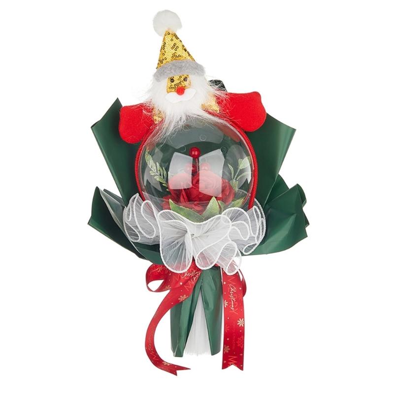 

Christmas Hand Bouquet Transparent Clear Balloon Bouquet Festives Accessories Holiday Decoration Party Supplies