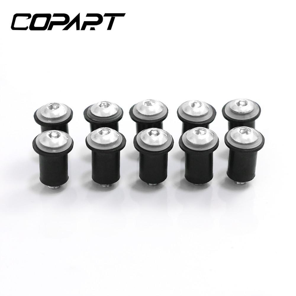 10Pcs M5X15mm Windshield Windscreen Bolts Fairing Screw Nut Fastener For Suzuki GSXR GSX-R600 750 1000 HONDA BMW KAWASAKI SUZUKI