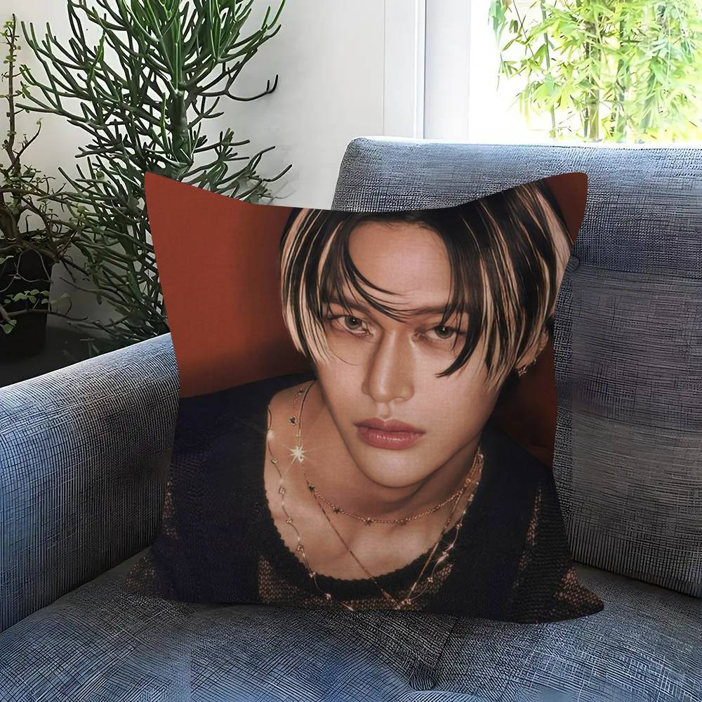 Personalized Pillow Dust Cover Double-Sided Printed Pillow Cover Short Plush Suitable Living Rooms Bedrooms Throw Cushion Cover Peach skin 18*18(CM)-1Pcs