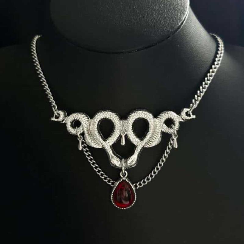 Gotisk Vintage Fladdermus Choker Hänge Halsband För Män Kvinnor Hip Hop Biker Fest Smycken Gåvor