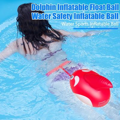 Palla galleggiante da nuoto con vita regolabile, delfino gonfiabile, boa di nuoto anti-annegamento, airbag di sicurezza