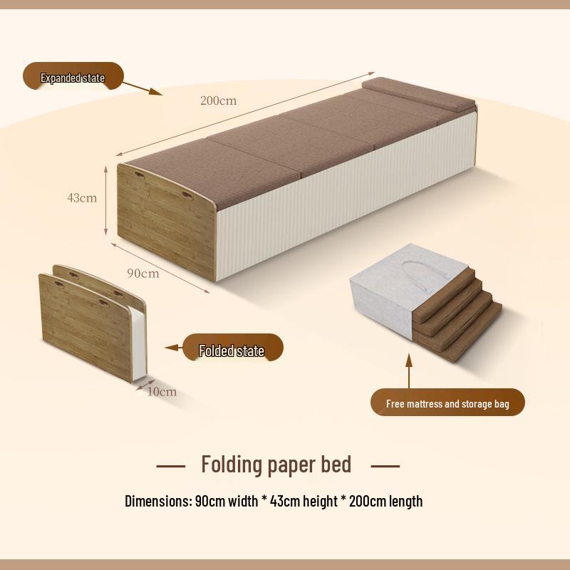 Multi-Functional Folding Bed: Extendable, Portable, and Movable for Home or Office Use