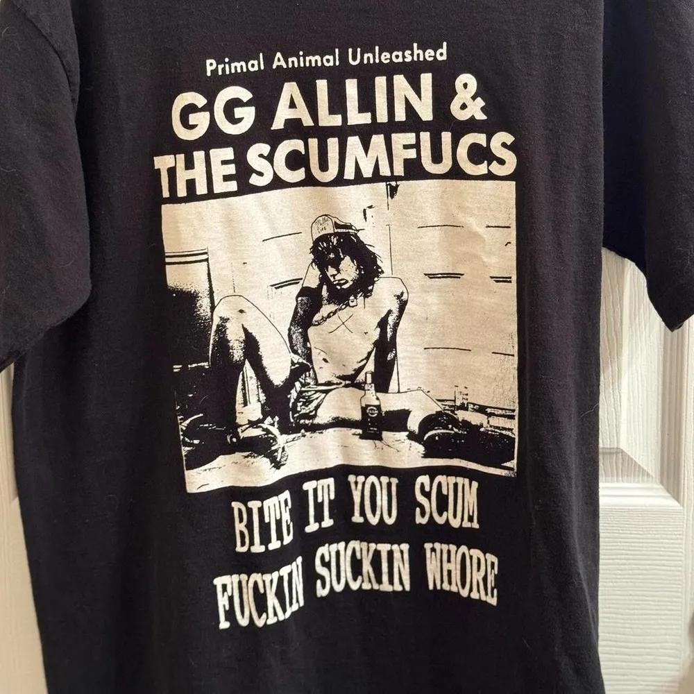 Unisex Short Sleeve Crew Neck Cotton T Shirt Gg Allin XL