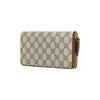 Gucci Vintage Logo Long Zipper Canvas And Leather Wallet Women wallet Ebony Brown 410102-KLQHG-8526