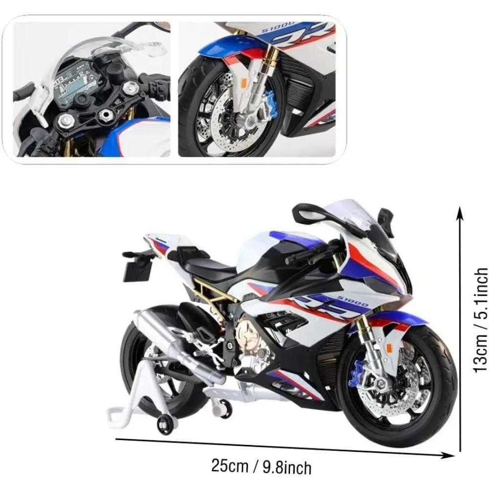 1/9 Scale BMW S1000RR Adult Die Casting Motorcycle Model Gift Series Vehicles Collectible Moto Toys Gift Collection