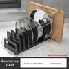 Kitchen Pot Lid Holder Cookingware Organizer Cutting Board Pot Cover Pan Holder Cabinet Pantry Sink Accessories Bowls Dish Rack