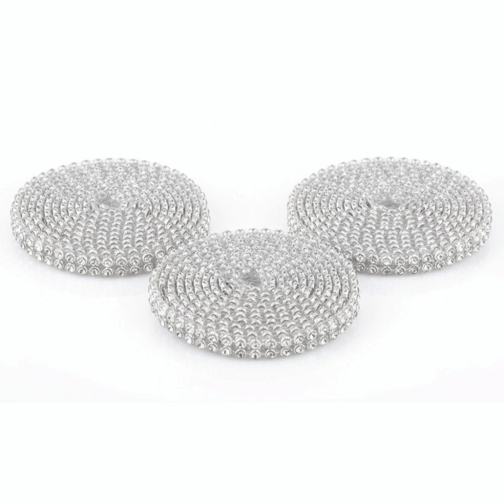 3pcs 3mm Crystal Crystal Chain Applique DIY Sewing Embellishment For Sewing Craft