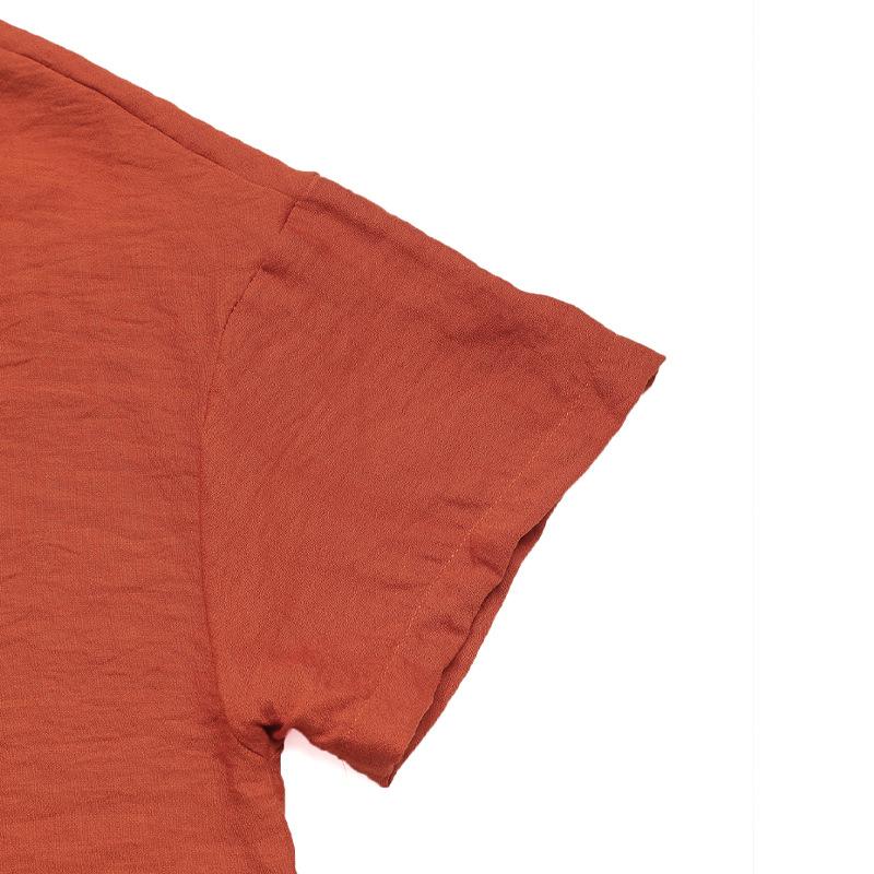 VEZFAA Women's Fashion Casual Summer Spring Solid Color Print Short Sleeve V-Neck Trousers Pants Suits