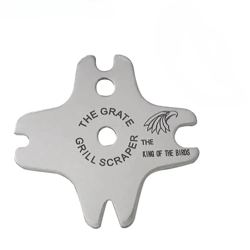 

Stainless Steel Cleaning Barbecue Scraper Portable Metal Grill Scrubbing Tool Cleaning Grill Scraper