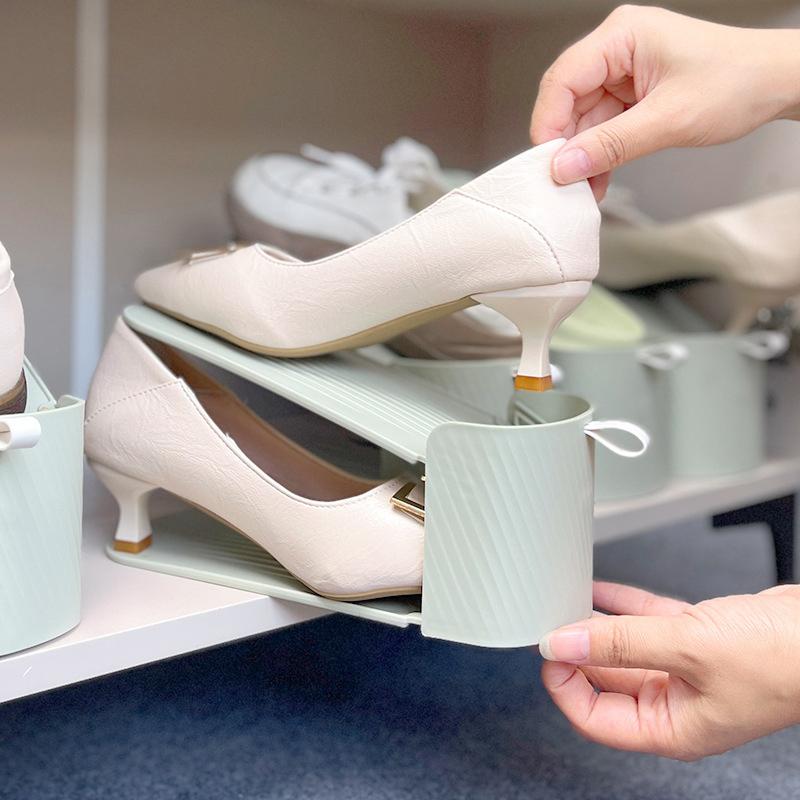 1Pcs Integrated Shoe Support Shoe Cabinet Storage Rack Shoe Storage Rack Space-saving Removable Double-layer Adjustable Rack